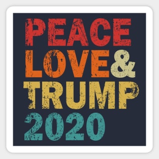 Peace Love & Trump 2020 Sticker